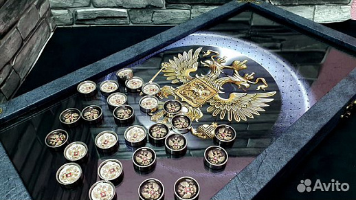 Стальные фишки «Герб России» купить с доставкой Стальные фишки «Герб России»