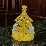 Колокольчик «Мой дом — моя крепость» с золочением — фотография 1