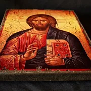 Икона "Христос Вседержитель" + подставка — фотография 7