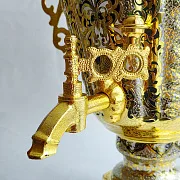 Самовар позолоченный — оригинальный подарок — фотография 4