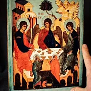 Икона "Троица Ветхозаветная" — фотография 2