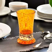 Стопка для водки из камня (янтарь) — оригинальный подарок — фотография 1