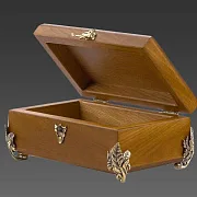 Деревянная шкатулка с бронзовыми элементами — фотография 5
