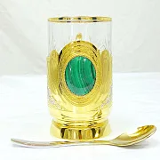 Подарочный металлический подстаканник «Малахит» — фотография 4