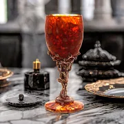 Бокал для вина из камня (янтарь) — фотография 1