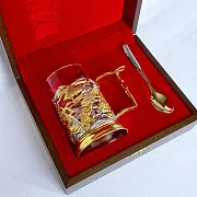 Латунный подстаканник «МЧС» — необычный подарок — фотография 5