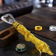 Бронзовая открывашка для пива "Кабан" — фотография 1