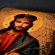 Икона под старину "Христос Вседержитель" — фотография 6