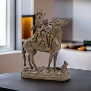 Композиция «Горец на лошади с козлёнком» из бронзы — фотография 1