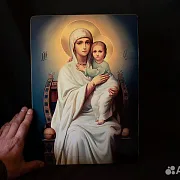 Деревянная икона Божией матери "Кипрская" — фотография 3