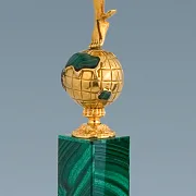 Статуэтка «Меркурий» из бронзы с малахитом — фотография 2